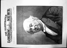 Old Antique Print Late