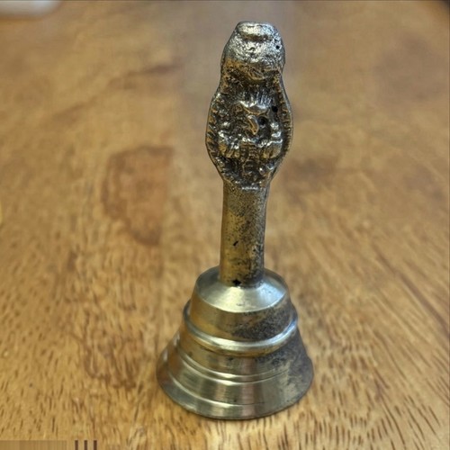 Brass cobra snake hand bell - brass,