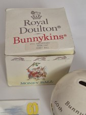 Royal Doulton  Exclusive  Bunnykins  " 60th Anniversary Bank " -  Perfect Shape