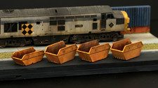 OO Gauge Skips Painted (pack of 4) 1-76 scale, Weathered 3x 12 yard.. 1x 8 yard