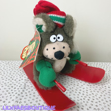 8" With tags 1990s Jade toys ski mouse christmas soft toy plushie