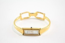 Vintage Gucci 1500L Gold Tone Bangle Watch Quartz Working 