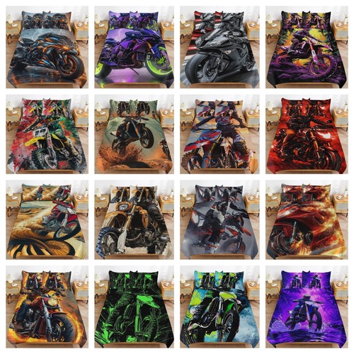 Motorcycle racer soft duvet - motorcycle,