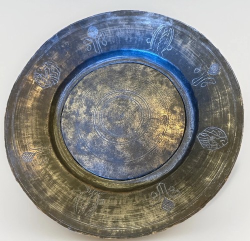 Antique pewter charger - pewter,