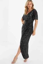 QUIZ SEQUIN SIZE 20-22 BLACK