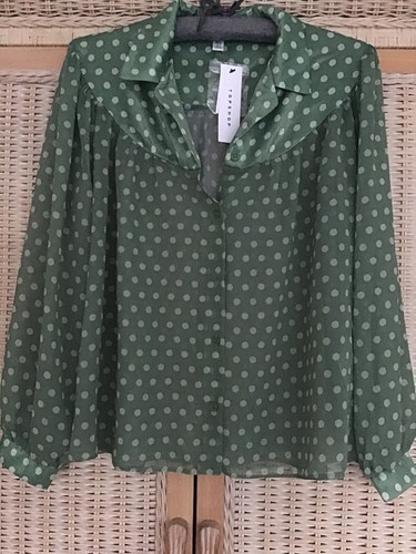 Topshop green polka - topshop, dot