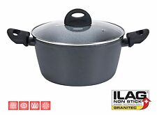 HIGH QUALITY Stone Stockpot CASTED ALUMINIUM Cookware Non Stick POT 28cm GRANITE