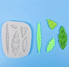Leaves leaf Silicone Fondant Mould Cake Topping Sugar craft Mold Garden UK