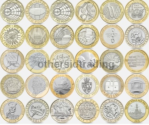 Two pound coins - pound,