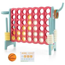 Giant 4 in a Row Game Jumbo Connect 4 Garden Games Set  w/42 Gripped Rings