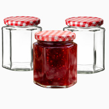 280ml Hexagonal Glass Honey &