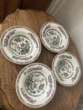 Lord Nelson Indian Tree, Vintage Shallow, Rimmed Bowls x 4 - 6.5”