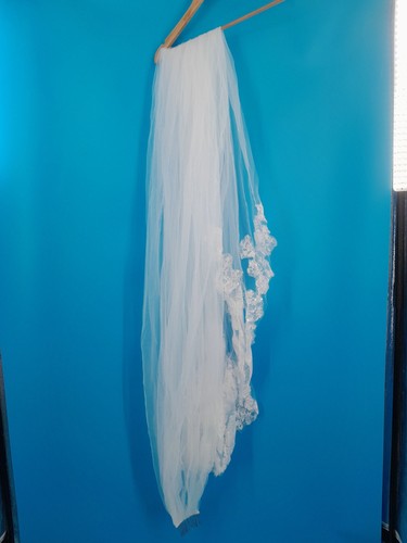 Elegant ivory bridal veil - bridal,