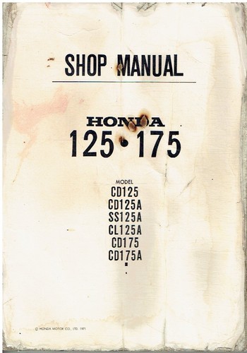 Honda cd125 cd125a ss125a - honda,