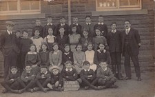 LLANDAFF COUNCIL SCHOOL CLASS PHOTO ~ VINTAGE REAL PHOTO POSTCARD #2521317