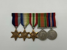 WW2 British Medal Group Incl Atlantic Star Royal Navy Army RAF mounted