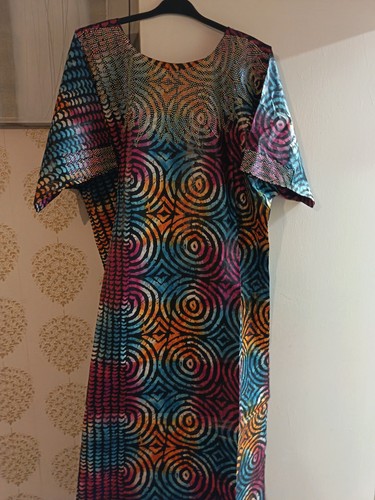 Ankara long adire dress women - long,