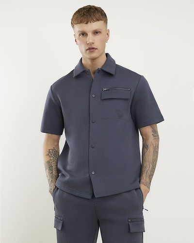 River island mens shirt grey - river,