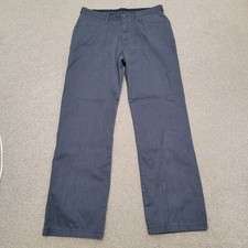 M&S Autograph Trousers Mens Size 32 W 31 L Blue Dark Wash Straight Regular