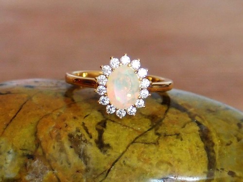 Ethiopian opal moissanite - &,