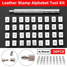 36 PCS Leather Stamp Alphabet