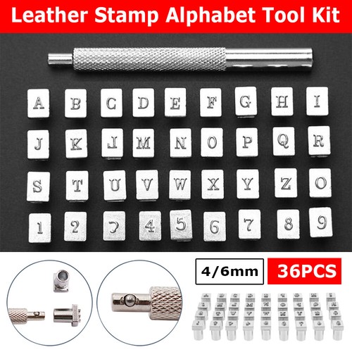 Pcs leather stamp alphabet - pcs,