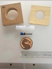 Veneer Inlay Kit with 60mm diameter Marquetry Dragon Inlay - Real Wood Veneer