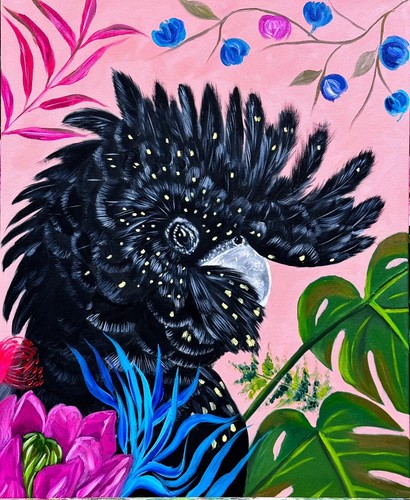 Cockatoo oil painting original - painting,