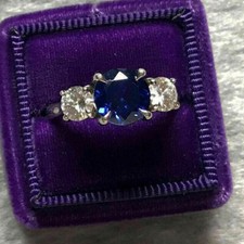 3Ct Round cut Sapphire Diamond