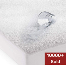 Highliving® 🛏️ ExtraDeep Waterproof Terry Towel Mattress Protector Fitted Sheet