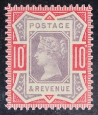 Sg210 1887 10d dull - qv,