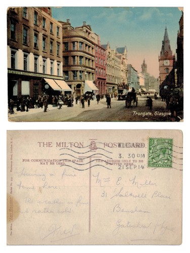 Vintage postcard trongate - vintage,