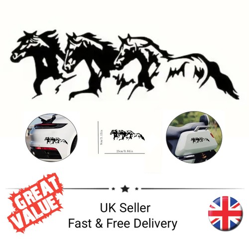 Black vinyl running horses - running,