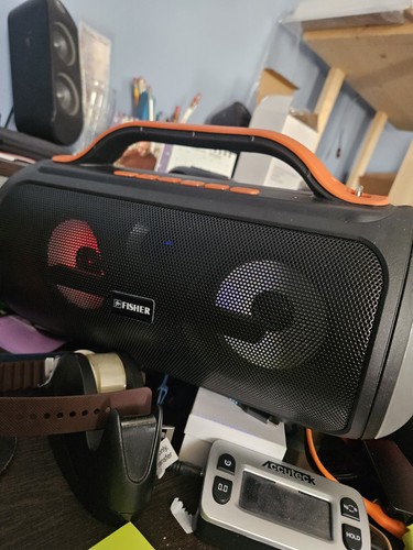 Fisher led bluetooth boombox - led,