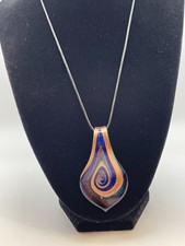 Vintage Murano Style Blue Gold