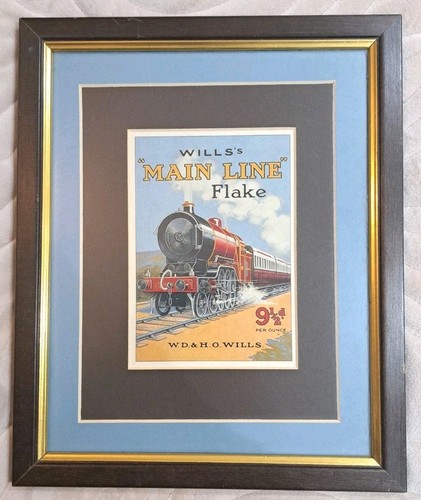 Framed railway themed wills s - , wills's