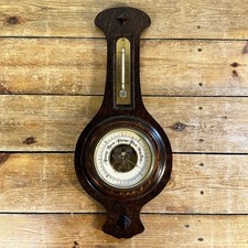 Vintage Wooden Banjo Barometer