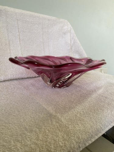 Antique cranberry glass fruit - cranberry,