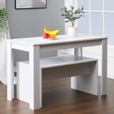 3Pcs Wooden Dining Benches Set