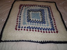 CROCHET BABY / DOLL BLANKET PRAM BUGGY CAR SEAT COVER BRAND NEW WOOL FREEPOST!