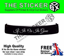 Its gone visor sun - on,