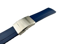 22 24mm Navy Blue Rubber