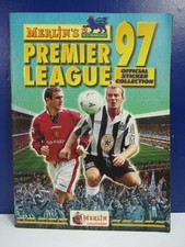 vintage MERLIN empty PREMIER LEAGUE 97 FOOTBALL STICKER ALBUM COLLECTION BOOK