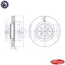 2x BRAKE DISC BG4308 FOR ALFA
