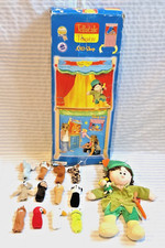 Fiesta Crafts Puppet Theatre / Shop in Original Box Hand Puppet & Finger Puppets