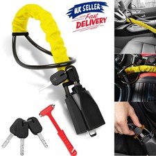 Seat Belt Lock Steering Wheel Lock Car Security Anti-Theft Device Yellow