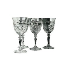 Galway Crystal, Leah, 4 X Wine Glasses