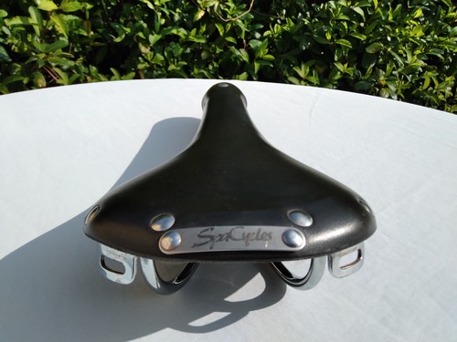 Black leather bike saddle - black, saddle.