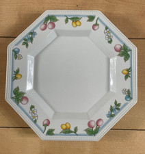 Royal Norfolk Dinner Plate Fruit 10 inches Octagonal Unusual 3 available VGC