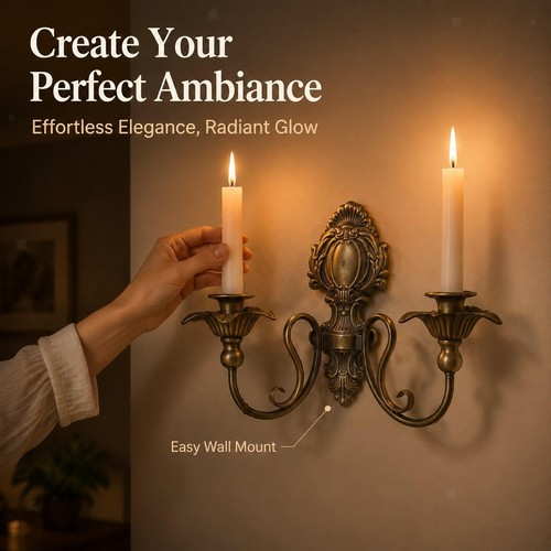 Wall candle sconces - candle, for